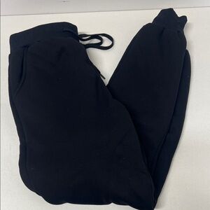 YeoKou Women's  Sherpa Lined Black Jogger Athletic Pants Size Small